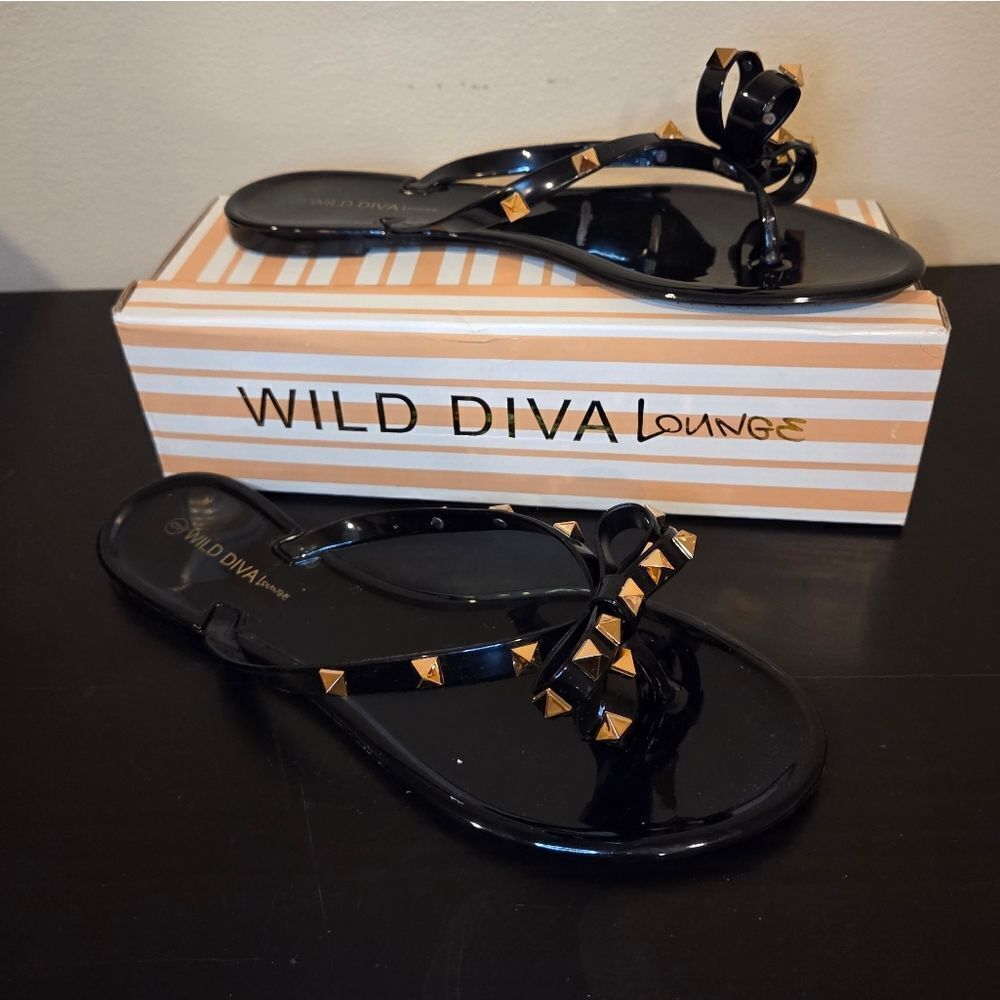 Black bow sandals - Picture 2 of 5